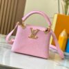 69307d816e68136f4d9a7234 Top Quality Original Guangzhou M12296 Pink Lizard Leather Combined with Golden Diamond Crown 🔺 Capucines Mini Bag