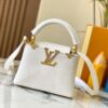 69307d8c6e68136f4d9a7243 Top Quality Original Guangzhou M12296 White Lizard Skin with Gold Diamond Crown Capucines Mini Bag