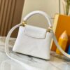 69307d8c6e68136f4d9a7244 Top Quality Original Guangzhou M12296 White Lizard Skin with Gold Diamond Crown Capucines Mini Bag