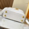 69307d8f6e68136f4d9a7245 Top Quality Original Guangzhou M12296 White Lizard Skin with Gold Diamond Crown Capucines Mini Bag
