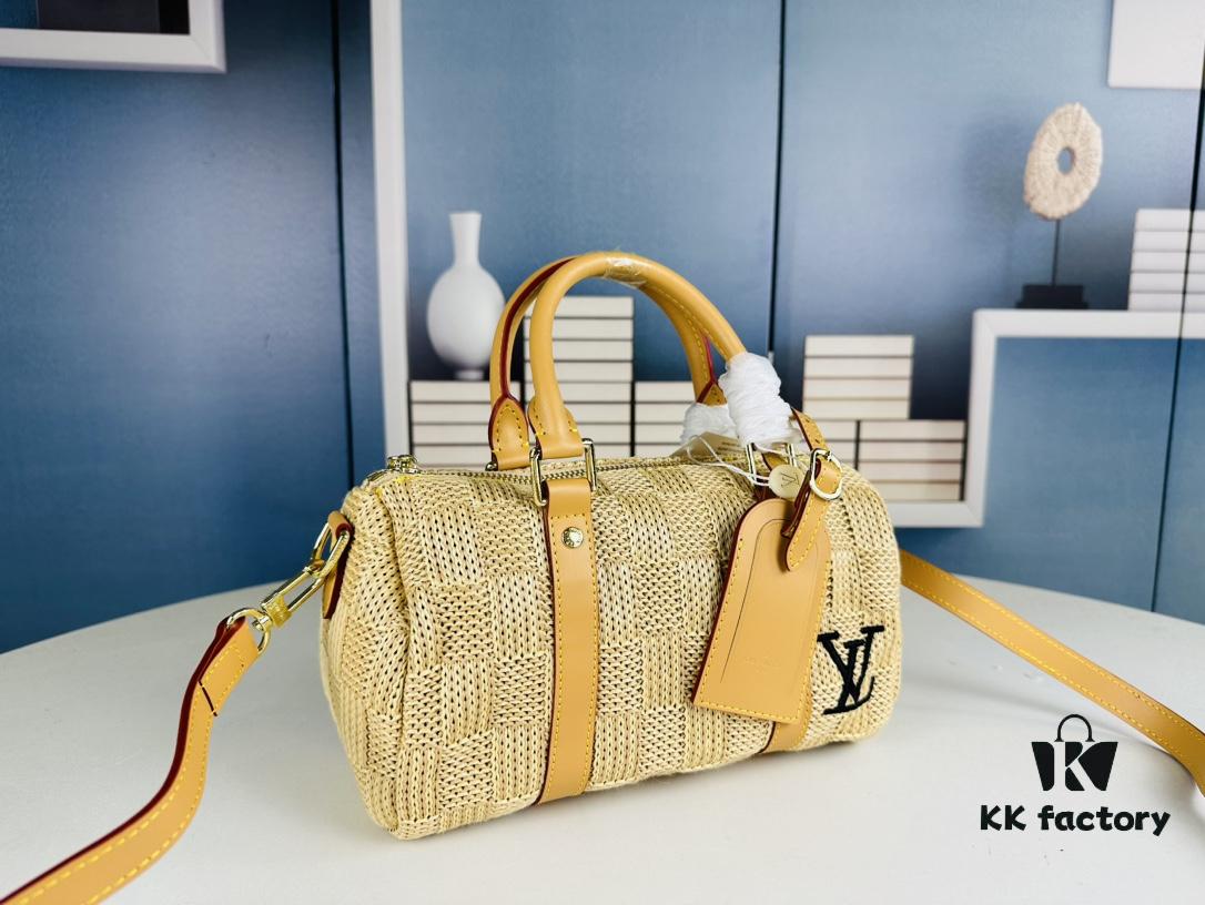 69307da66e68136f4d9a727d New Arrival LV Straw Keepall Pillow Bag