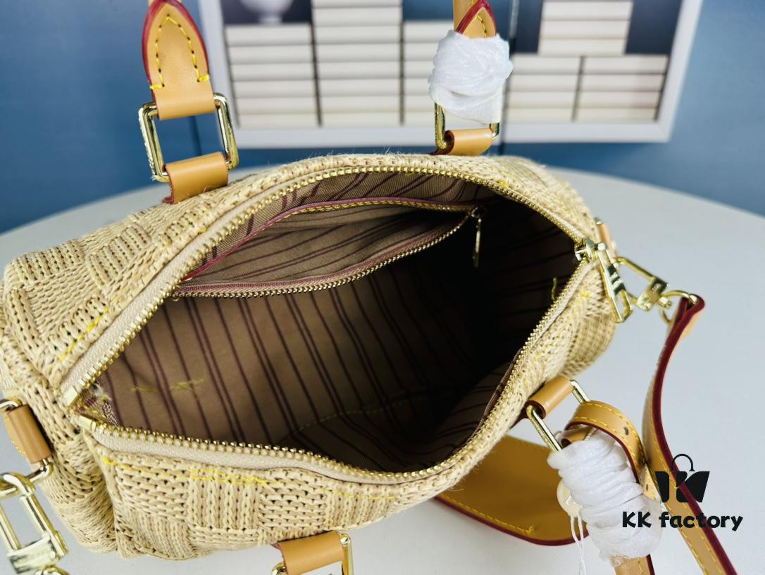 69307da66e68136f4d9a727f New Arrival LV Straw Keepall Pillow Bag