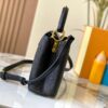 69307df26e68136f4d9a7312 Top Quality Original Guangzhou M99528 Black Lizard Leather Gold Buckle Capucines BB Handbag