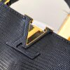 69307df46e68136f4d9a7315 Top Quality Original Guangzhou M99528 Black Lizard Leather Gold Buckle Capucines BB Handbag