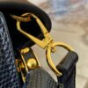 69307df56e68136f4d9a7316 Top Quality Original Guangzhou M99528 Black Lizard Leather Gold Buckle Capucines BB Handbag