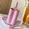 69307e076e68136f4d9a7334 Top Quality Original Guangzhou Stock M99528 Pink Lizard Skin Gold Buckle Capucines BB Handbag