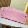 69307e076e68136f4d9a7335 Top Quality Original Guangzhou Stock M99528 Pink Lizard Skin Gold Buckle Capucines BB Handbag