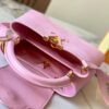 69307e0c6e68136f4d9a733d Top Quality Original Guangzhou Stock M99528 Pink Lizard Skin Gold Buckle Capucines BB Handbag