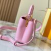 69307e0d6e68136f4d9a733e Top Quality Original Guangzhou Stock M99527 Pink Lizard Leather with Gold Hardware Capucines Mini Bag