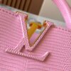 69307e0f6e68136f4d9a7343 Top Quality Original Guangzhou Stock M99527 Pink Lizard Leather with Gold Hardware Capucines Mini Bag