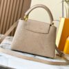 69307e136e68136f4d9a7348 Top Quality Original Guangzhou Stock M99528 Beige Lizard Leather Gold-Tone Hardware Capucines BB Handbag
