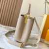 69307e156e68136f4d9a734c Top Quality Original Guangzhou Stock M99528 Beige Lizard Leather Gold-Tone Hardware Capucines BB Handbag