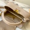 69307e176e68136f4d9a734e Top Quality Original Guangzhou Stock M99528 Beige Lizard Leather Gold-Tone Hardware Capucines BB Handbag
