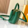 69307e226e68136f4d9a7363 Top Quality Original Guangzhou M99527 Green Lizard Leather Mini Capucines Bag with Gold Hardware