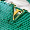 69307e266e68136f4d9a7367 Top Quality Original Guangzhou M99527 Green Lizard Leather Mini Capucines Bag with Gold Hardware