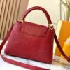 69307e286e68136f4d9a736e Top Quality Original Guangzhou M99528 Date Red Lizard Leather Gold Buckle Capucines BB Handbag