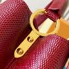 69307e296e68136f4d9a7370 Top Quality Original Guangzhou M99528 Date Red Lizard Leather Gold Buckle Capucines BB Handbag