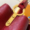 69307e2e6e68136f4d9a737a Top Quality Original Guangzhou Stock M99527 Burgundy Lizard Leather with Gold Hardware