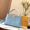 69307e856e68136f4d9a7412 Upgraded M21150 Ice Blue Capucines Medium Handbag