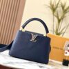 69307e8b6e68136f4d9a741a Upgraded Version M21150 Deep Blue Capucines Medium Handbag