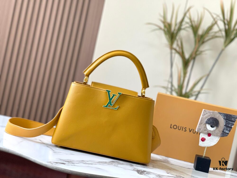Upgraded Version of M21150 Yellow Capucines Medium Handbag