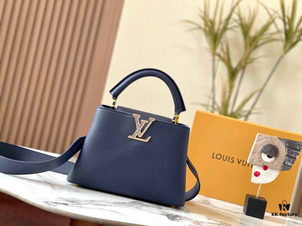 69307e986e68136f4d9a742c Upgraded Version M21166 Deep Blue Capucines Mini Bag