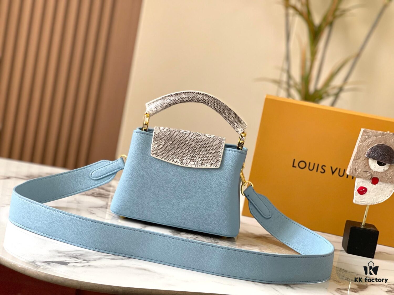 69307ea56e68136f4d9a7441 Upgraded Version M21168 Ice Blue Capucines Mini Bag