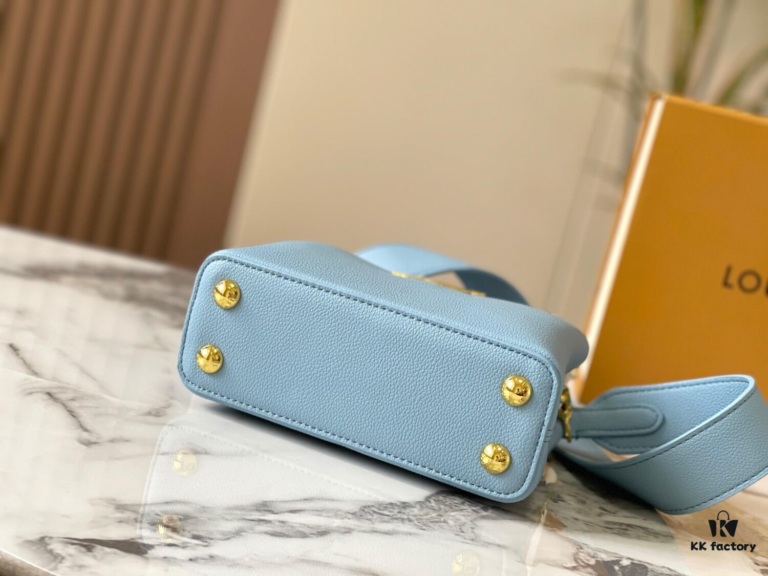 69307ea56e68136f4d9a7442 Upgraded Version M21168 Ice Blue Capucines Mini Bag