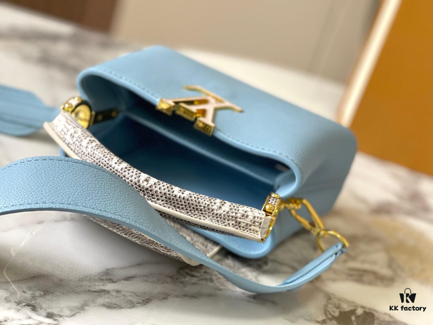 69307ea96e68136f4d9a7445 Upgraded Version M21168 Ice Blue Capucines Mini Bag