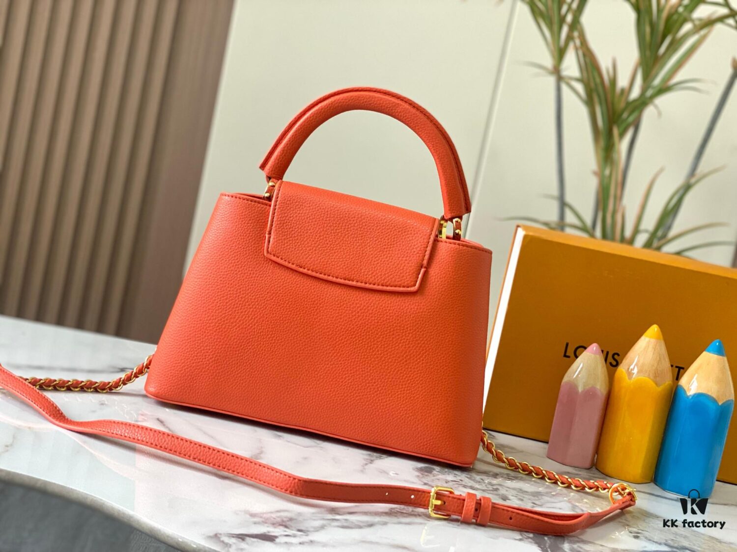 69307eb06e68136f4d9a7453 Exclusive On-Site Photo - M22055 Capucines Medium Handbag