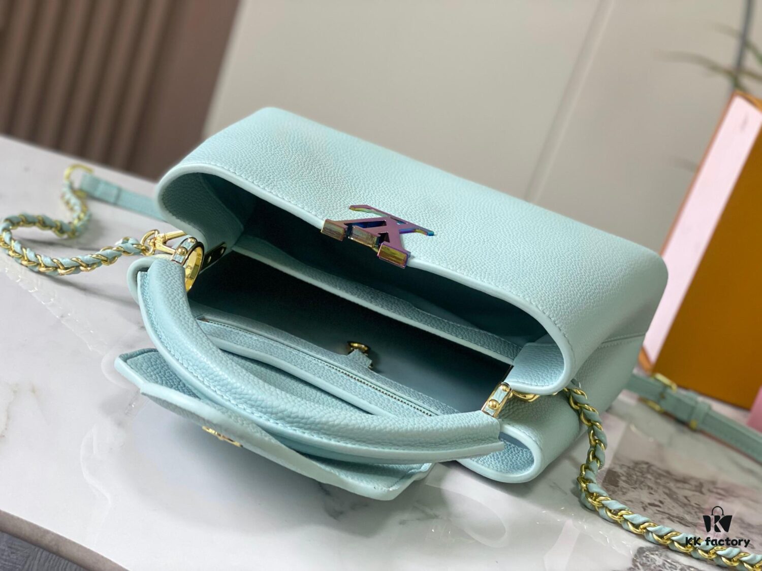 69307ec56e68136f4d9a7475 Exclusive On-Site Photo - M22055 Capucines Medium Handbag
