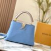 69307ed16e68136f4d9a7489 Exclusive On-Site Photo - Factory Release M21886 Blue Capucines BB Bag