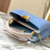 69307ed46e68136f4d9a748f Exclusive On-Site Photo - Factory Release M21886 Blue Capucines BB Bag