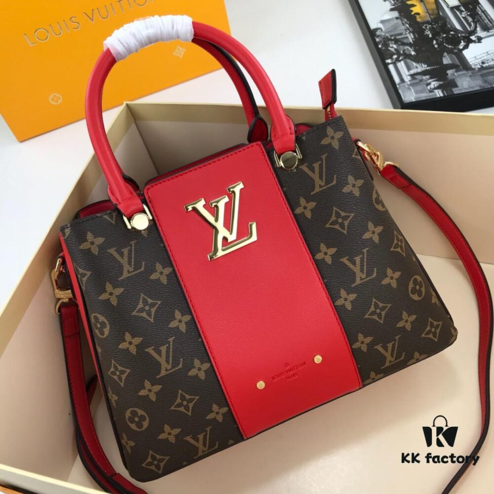 69307ed66e68136f4d9a7493 New LV Monogram Leather Handheld, Shoulder and Crossbody Bag Model 55339 with Long Strap