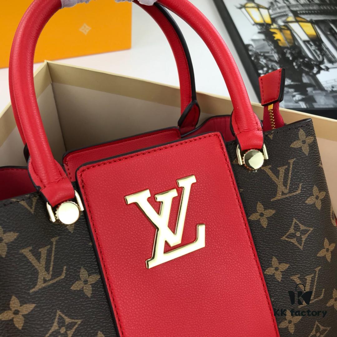 69307ed76e68136f4d9a7495 New LV Monogram Leather Handheld, Shoulder and Crossbody Bag Model 55339 with Long Strap