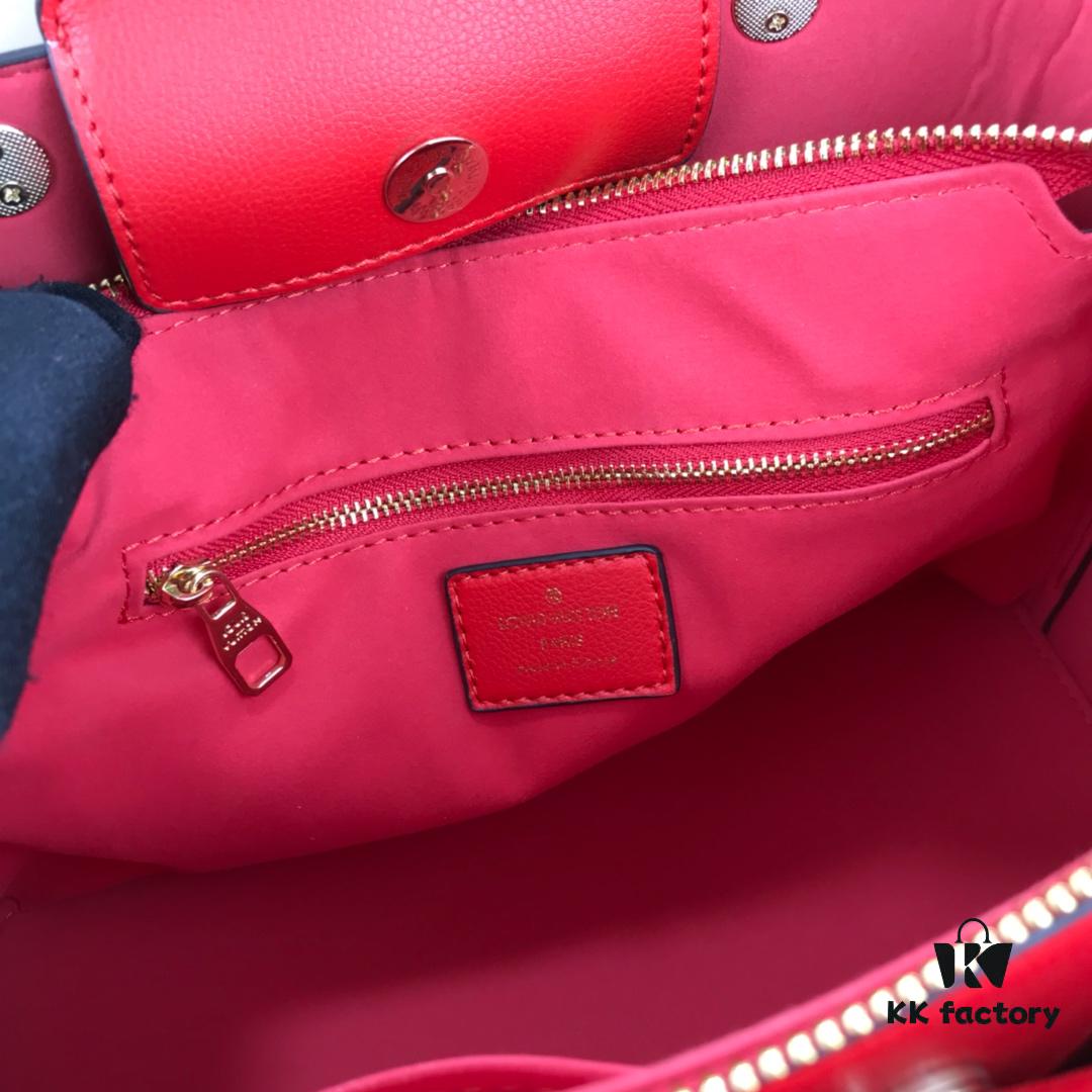 69307eda6e68136f4d9a749a New LV Monogram Leather Handheld, Shoulder and Crossbody Bag Model 55339 with Long Strap