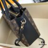 69307edc6e68136f4d9a749e New LV Monogram Leather Handheld, Shoulder and Crossbody Bag Model 55339 with Long Strap