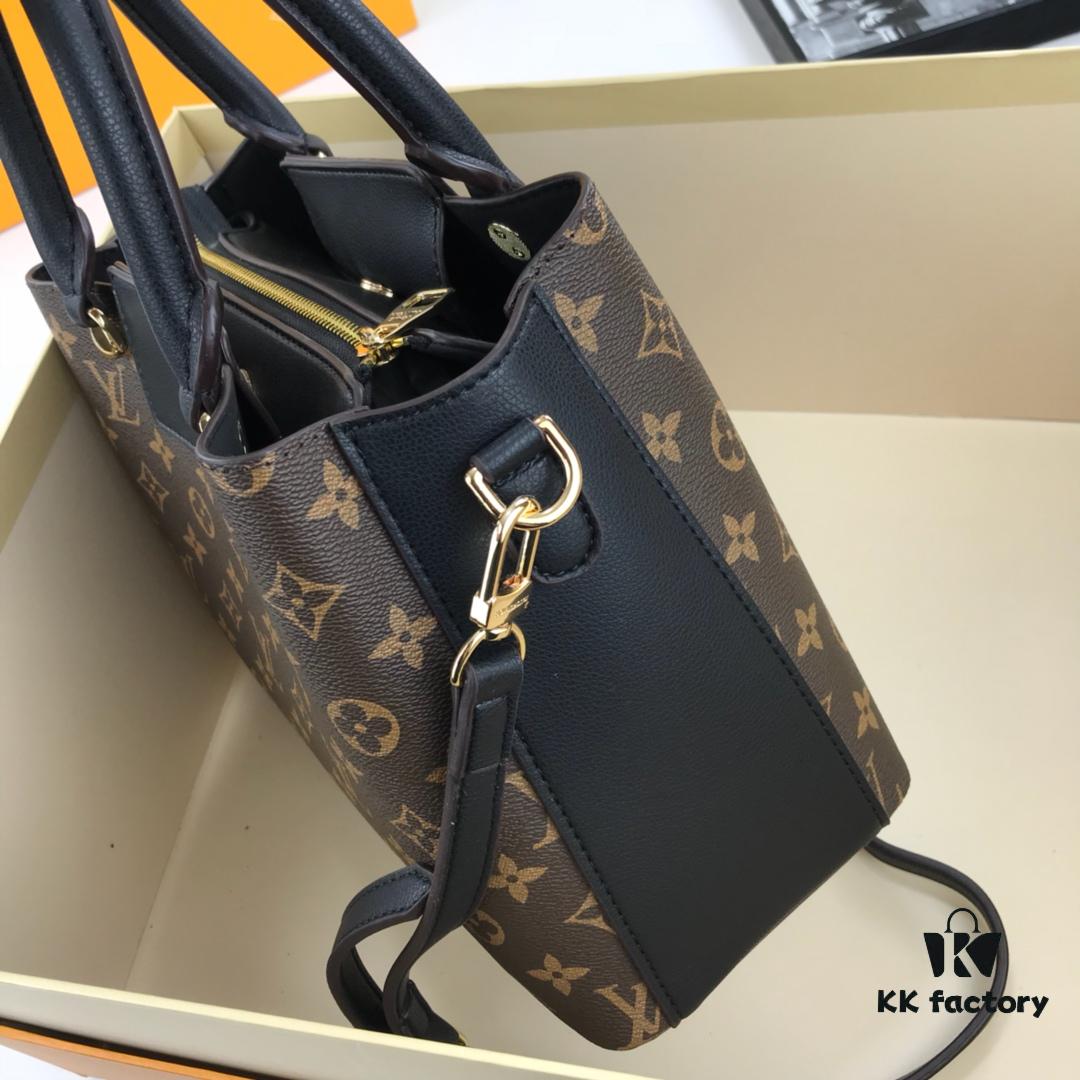 69307edc6e68136f4d9a749e New LV Monogram Leather Handheld, Shoulder and Crossbody Bag Model 55339 with Long Strap