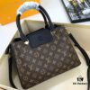 69307edc6e68136f4d9a749f New LV Monogram Leather Handheld, Shoulder and Crossbody Bag Model 55339 with Long Strap