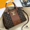 69307edf6e68136f4d9a74a5 New LV Monogram Leather Handheld Shoulder Crossbody Bag Model 55339 with Long Strap, 2020 New Fashion Women's Bag with Monogram and Genuine Leather Strap