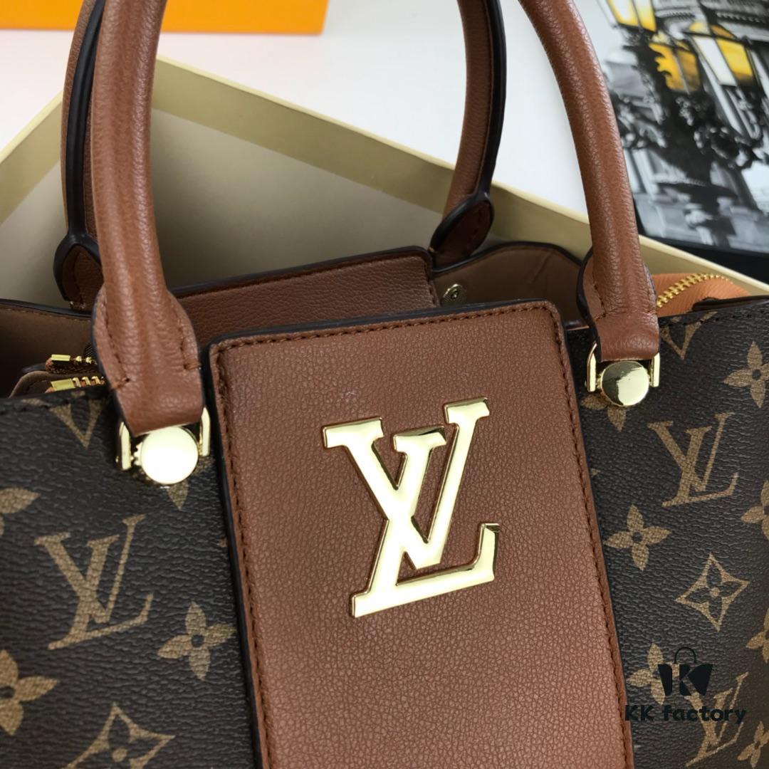 69307ee16e68136f4d9a74a7 New LV Monogram Leather Handheld Shoulder Crossbody Bag Model 55339 with Long Strap, 2020 New Fashion Women's Bag with Monogram and Genuine Leather Strap