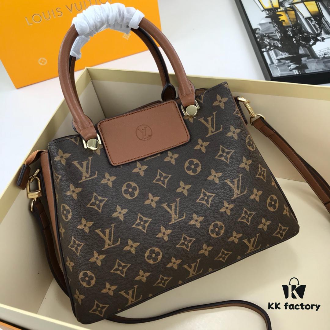 69307ee16e68136f4d9a74a8 New LV Monogram Leather Handheld Shoulder Crossbody Bag Model 55339 with Long Strap, 2020 New Fashion Women's Bag with Monogram and Genuine Leather Strap