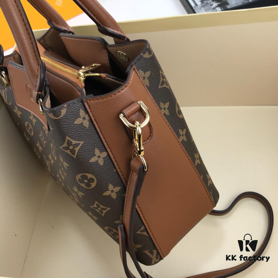 69307ee16e68136f4d9a74a9 New LV Monogram Leather Handheld Shoulder Crossbody Bag Model 55339 with Long Strap, 2020 New Fashion Women's Bag with Monogram and Genuine Leather Strap