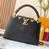 Top Quality Original Guangzhou Version M24585 Black and Gold Diamond Flower Crown Capucines Handbag