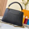Top Quality Original Guangzhou Version M24585 Black and Gold Diamond Flower Crown Capucines Handbag