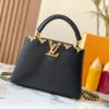 69307ee96e68136f4d9a74b6 Top Quality Original Guangzhou M24584 Black with Gold Diamond Flower Crown Capucines Handbag