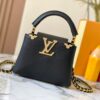 Top Quality Original Guangzhou Version M24583 Black with Gold Diamond Flower Crown Capucines Flower Crown Handbag