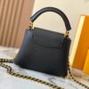 Top Quality Original Guangzhou Version M24583 Black with Gold Diamond Flower Crown Capucines Flower Crown Handbag