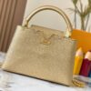 69307ef66e68136f4d9a74c7 Top Quality Original Guangzhou Version M24585 Gold-Tone Flower Crown Capucines Bag with Crystal Diamonds