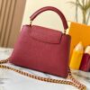 69307f106e68136f4d9a74ee Top Quality Original Guangzhou Version M24584 Burgundy and Gold Crystal Flower Crown Capucines Handbag